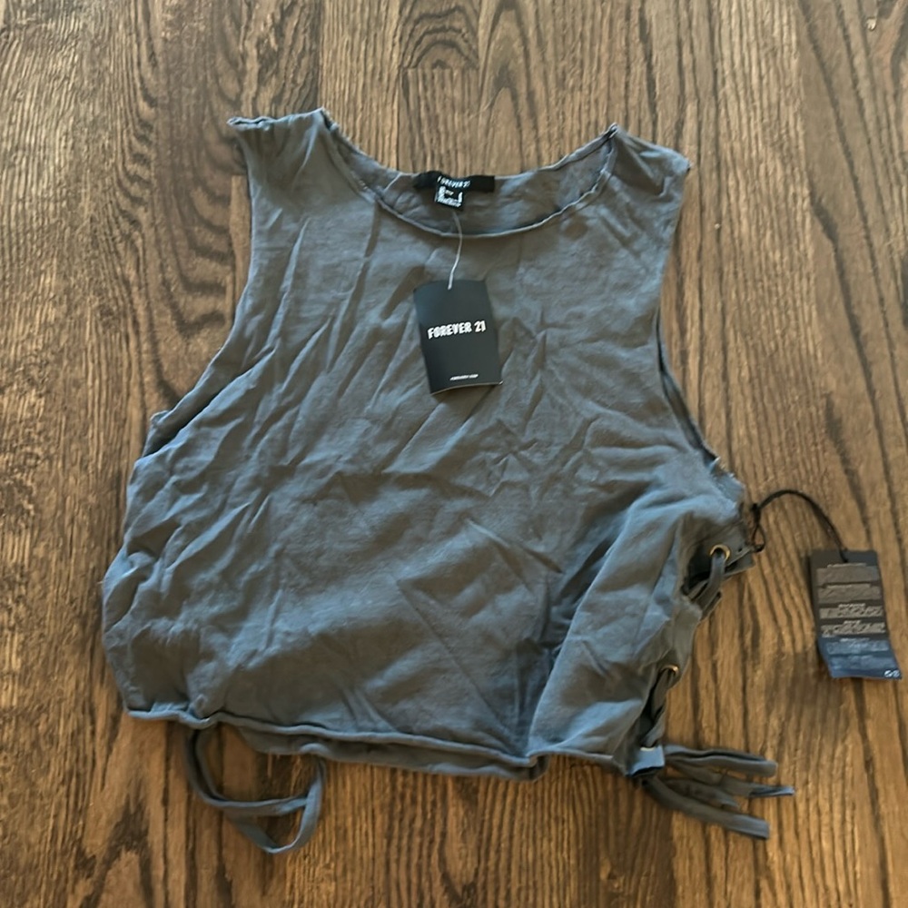 Charcoal gray tank top